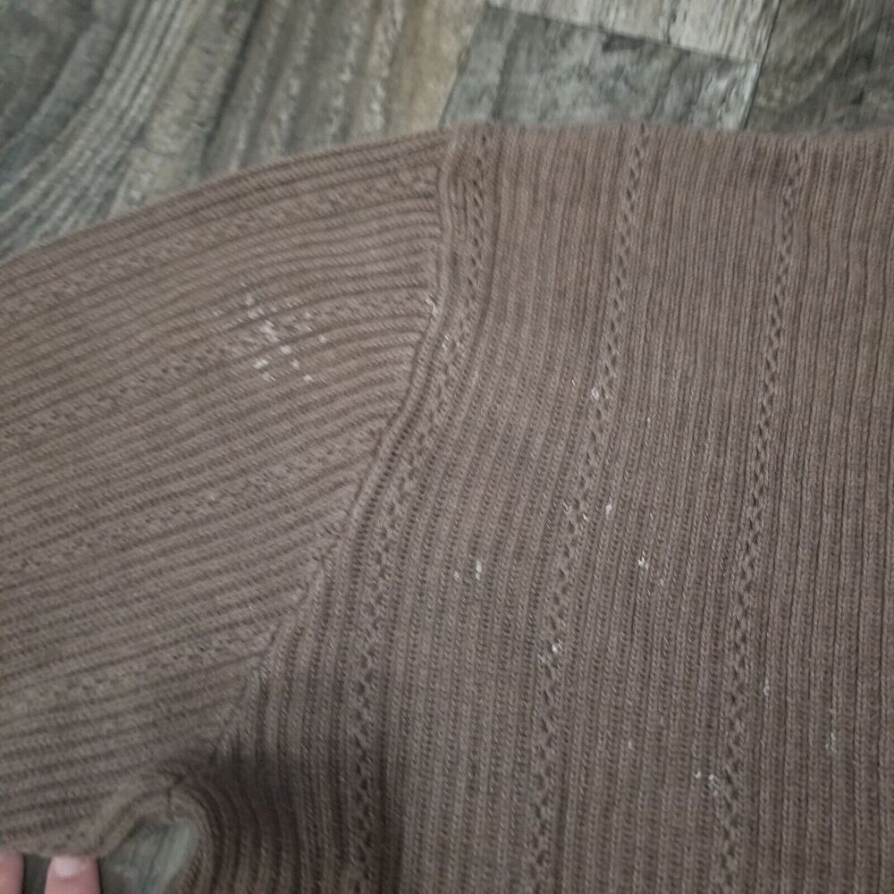 Vintage‎ Chaps Ralph Lauren Cable-Knit Brown USA Crewneck Sweater Men’s Size XXL - Picture 6 of 12